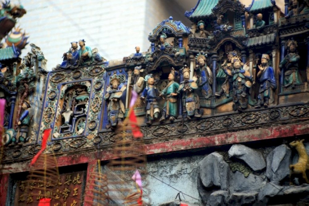 The statues are both majestic and artistic, reflecting a belief in prosperity and peace 